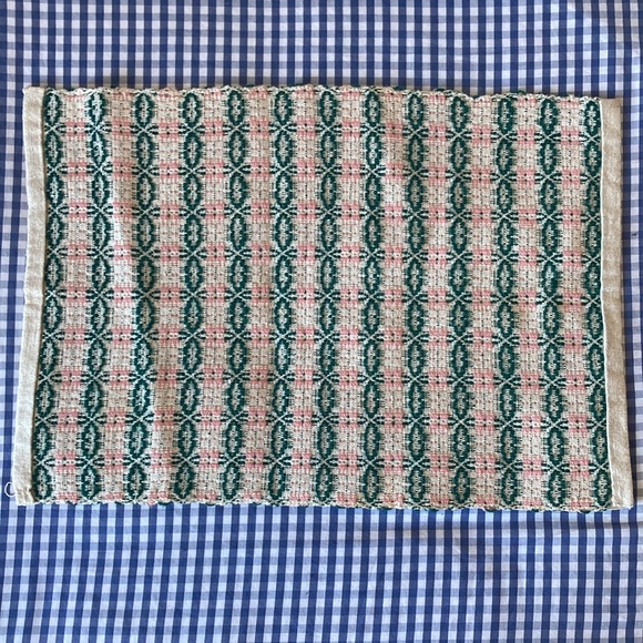 Vintage rustic handwoven wool textile Scandinavian - Picture 3 of 8